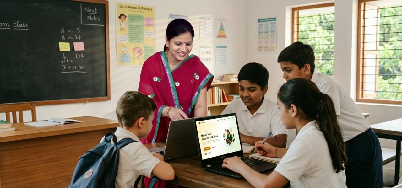 Students studying